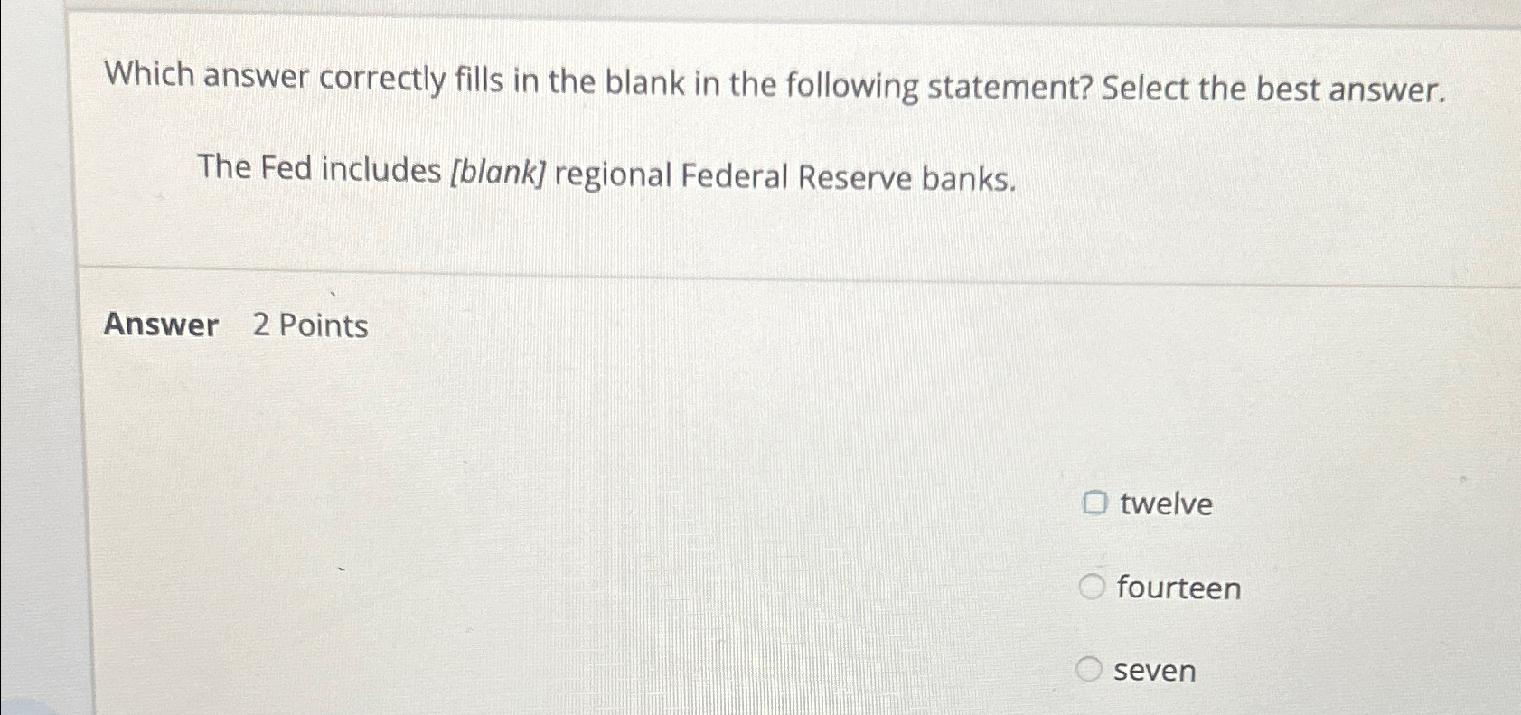 Solved Which answer correctly fills in the blank in the | Chegg.com