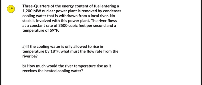 Solved Three-Quarters Of The Energy Content Of Fuel Entering | Chegg.com