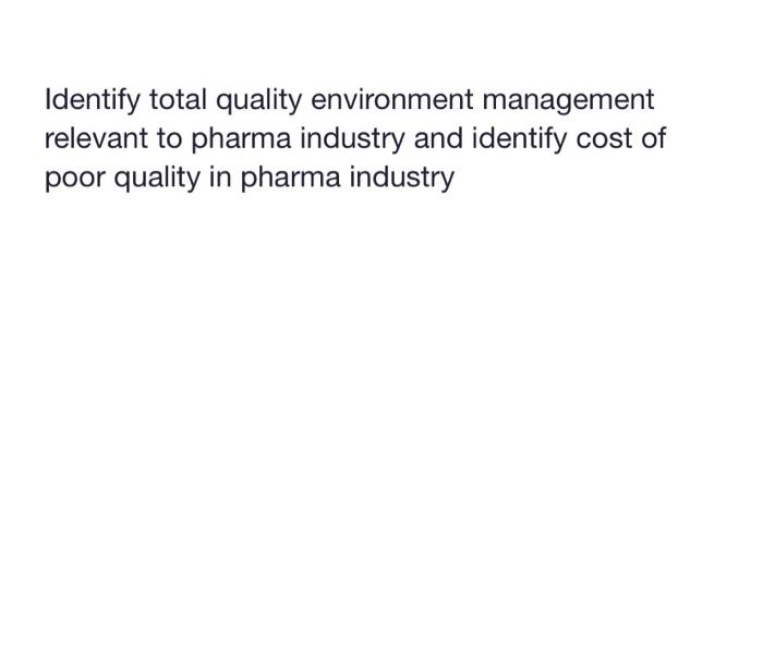 Identify total quality environment management