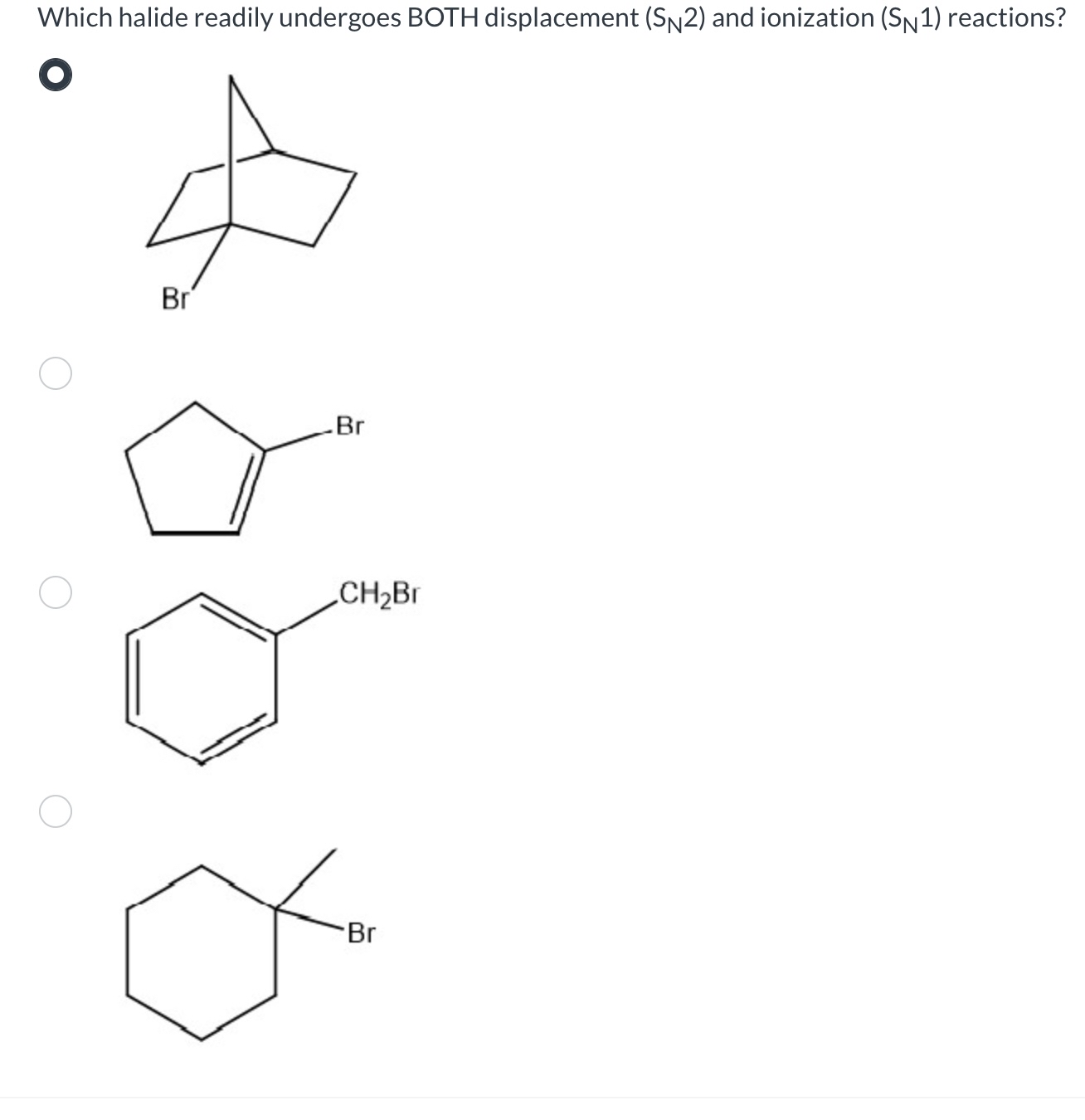 Solved Which halide readily undergoes BOTH displacement | Chegg.com