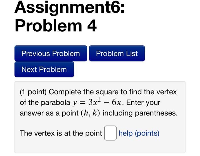 Solved Problem 2 Previous Problem Problem List Next Problem | Chegg.com