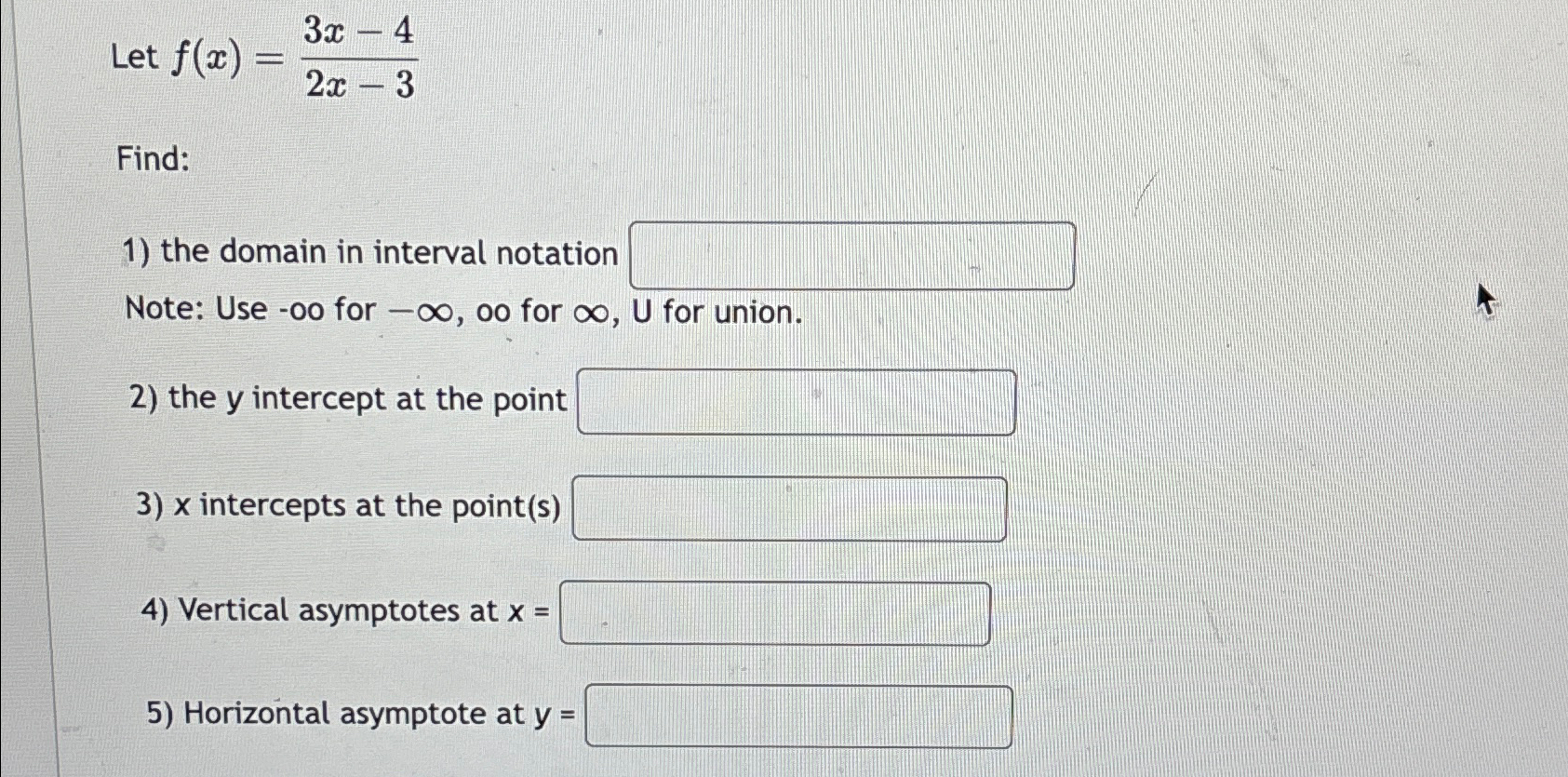 Solved Let F X 3x 42x 3find The Domain In Interval