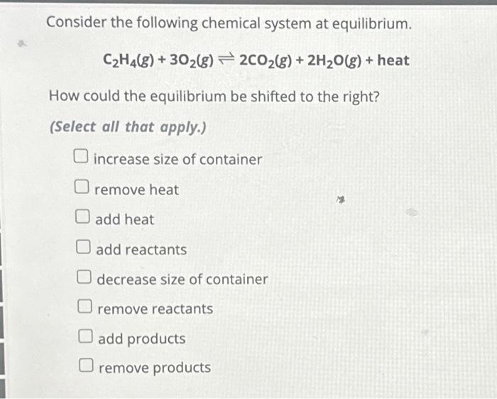 Solved Consider The Following Chemical System At | Chegg.com