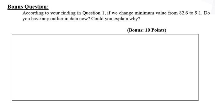 Solved Question 1: The data shown in the table below are | Chegg.com