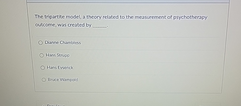 Solved The tripartite model, a theory related to the | Chegg.com