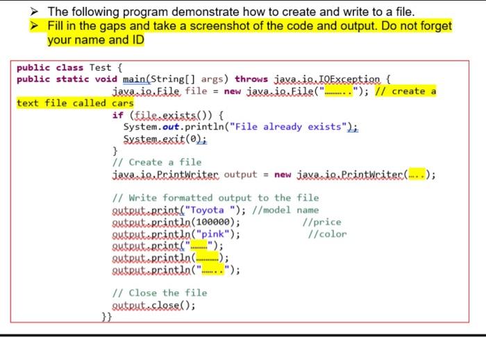 Solved > The following program demonstrate how to create and | Chegg.com