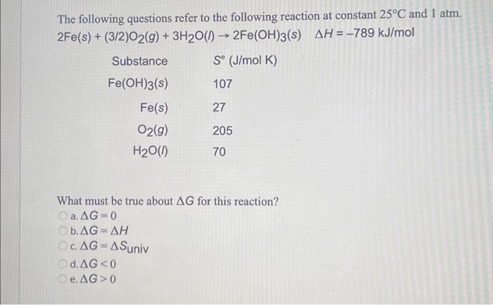 Solved The Following Questions Refer To The Following Chegg Com