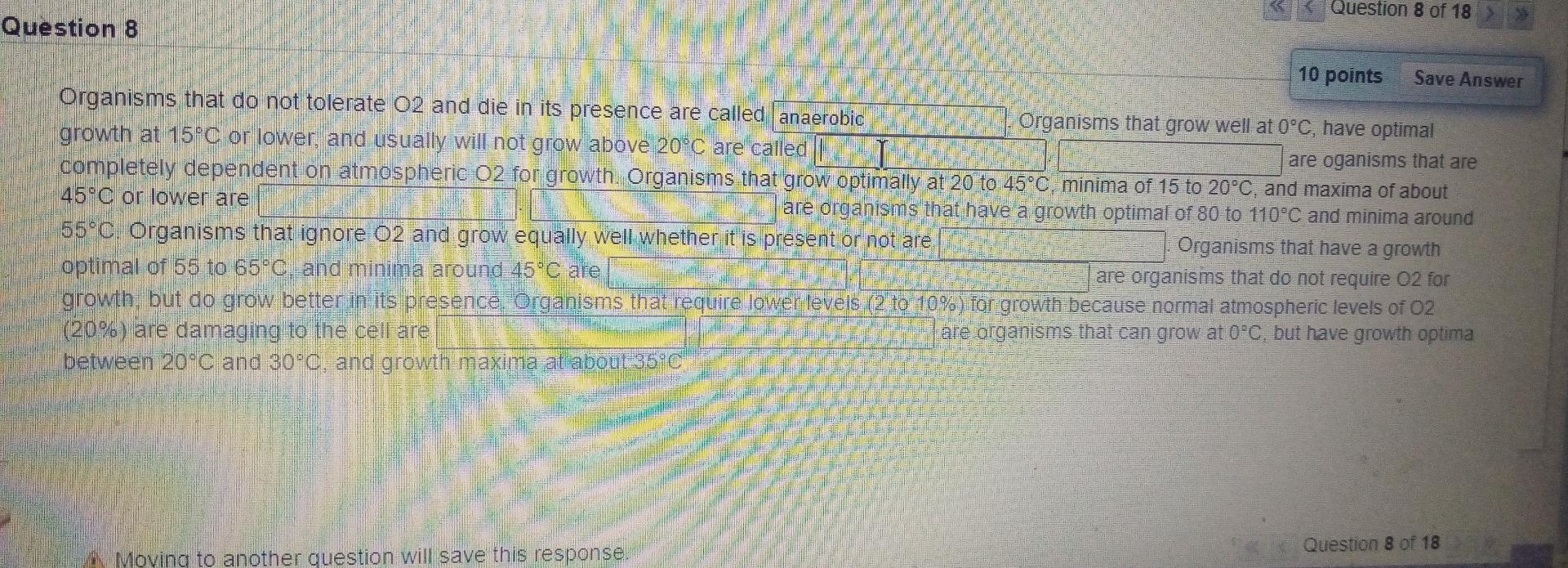 Solved Question 8 of 18 Question 8 10 points Save Answer | Chegg.com
