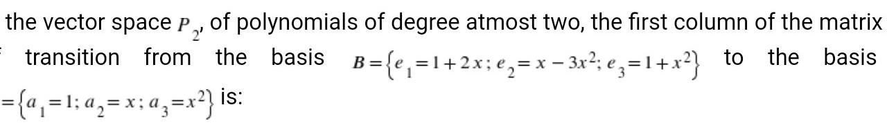 Solved the vector space P,, of polynomials of degree atmost | Chegg.com