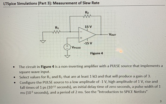 Solved LTSpice Simulations (Part 3): Measurement of Slew | Chegg.com