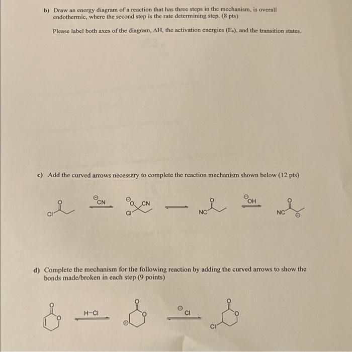 Solved Part 2. Reactions and Reaction Mechanisms. Answers | Chegg.com
