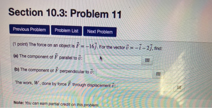 Solved Section 10.3: Problem 11 Previous Problem Problem | Chegg.com