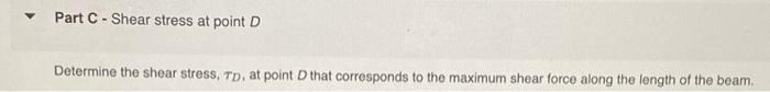 Solved Part B - Maximum Shear Force Determine The Maximum | Chegg.com