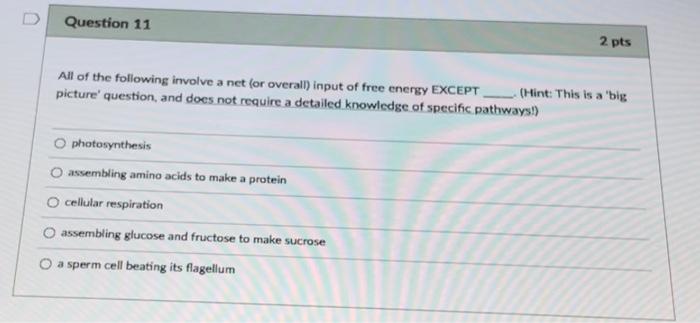 Solved Question 11 2 pts All of the following involve a net | Chegg.com