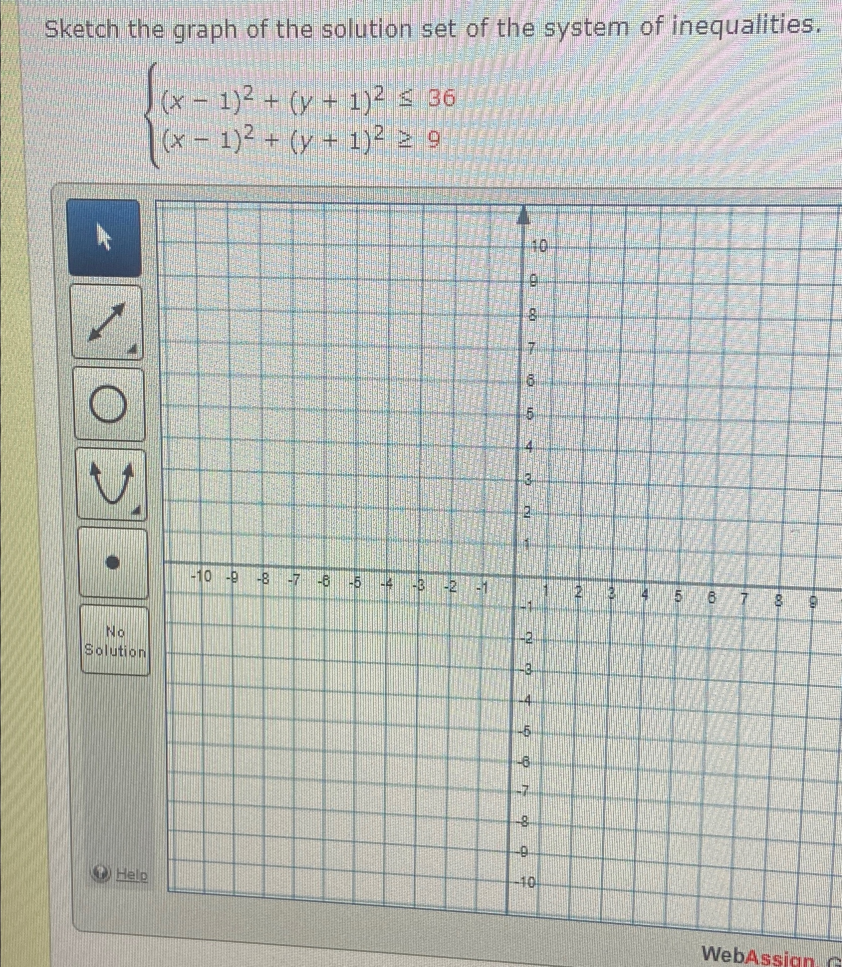 Solved Sketch the graph of the solution set of the system of | Chegg.com