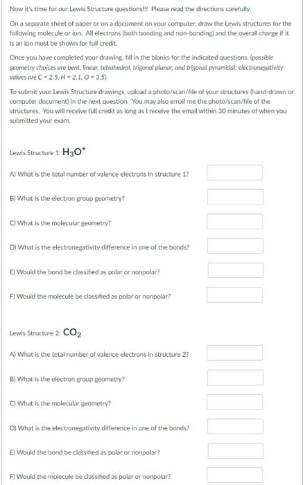 Solved Now it's time for our Lewis Structure questions!! | Chegg.com