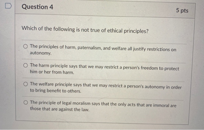 Solved Question 4 5 pts Which of the following is not true | Chegg.com