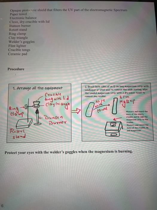 Solved Determining the Percentage Composition of Magnesium