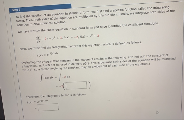 Solved Step 2 To find the solution of an equation in | Chegg.com