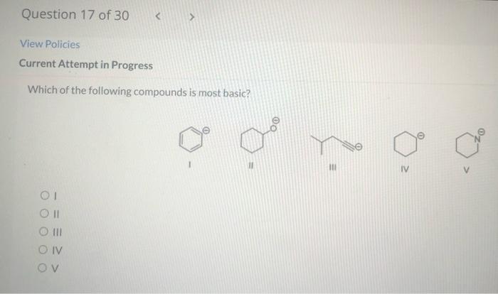 Solved Which of the following compounds is most basic?Which | Chegg.com