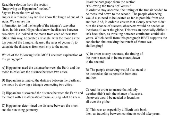 Solved Read the selection from the section Read the | Chegg.com
