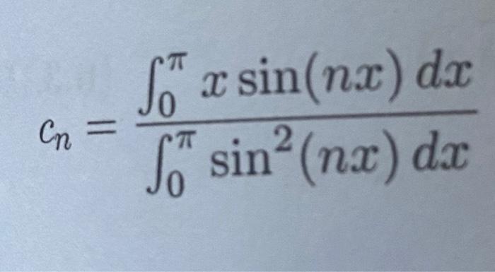 integration of sin nx from 0 to pi