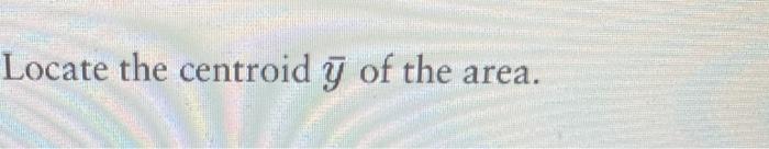 Solved Locate the centroid yˉ of the area. | Chegg.com