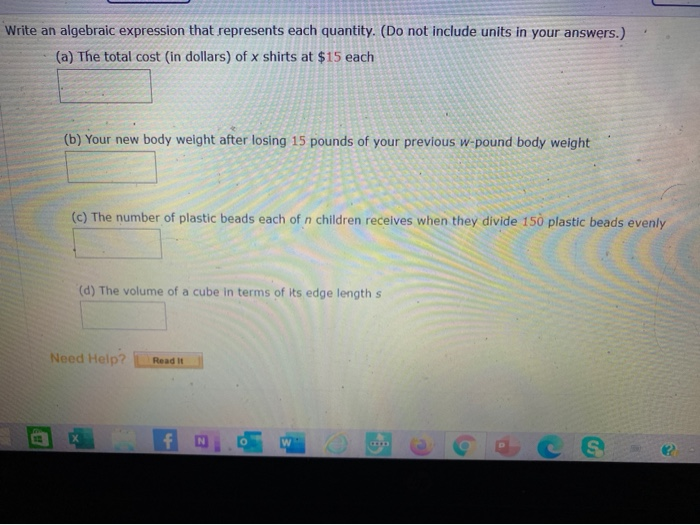 Solved Write an algebraic expression that represents each | Chegg.com