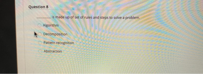 Solved Question 6 The process of breaking down a complex | Chegg.com