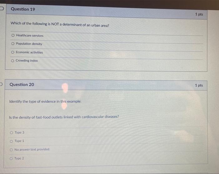 Solved Question 19 1 pts Which of the following is NOT a | Chegg.com