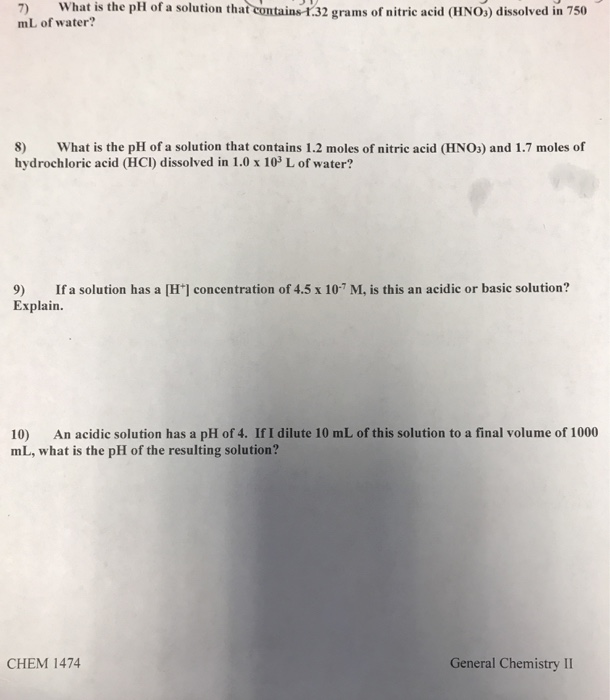 Solved What is the pH of a solution that contains t. 32 | Chegg.com