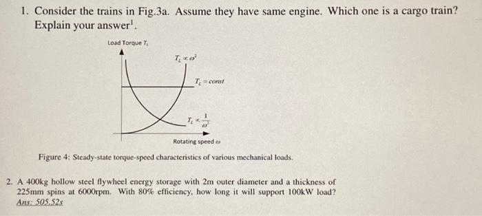 Solved 1. Consider the trains in Fig.3a. Assume they have | Chegg.com