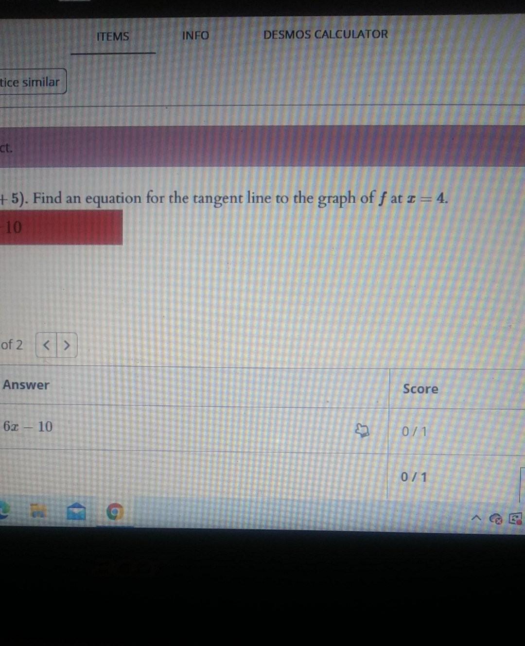 Solved HW 4: Basic Derivatives OPEN ITEMS INFO DESMOS CALC | Chegg.com