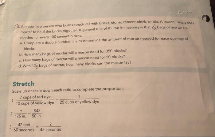 Solved (4. A mason is a person who builds structures with | Chegg.com