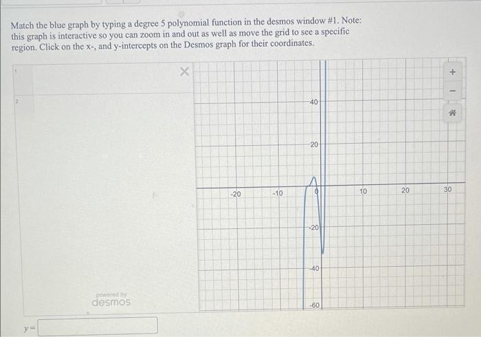 Solved Match the blue graph by typing a degree 5 polynomial | Chegg.com