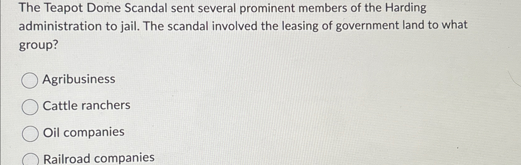 Solved The Teapot Dome Scandal sent several prominent