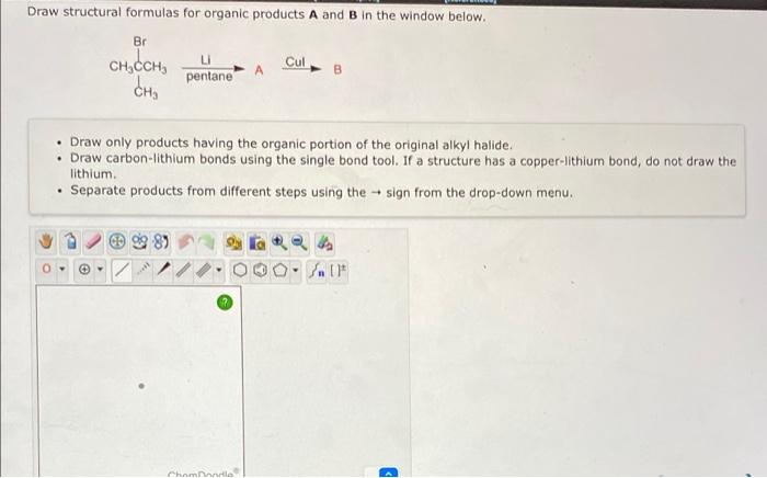 Solved Draw Structural Formulas For Organic Products A And B | Chegg.com