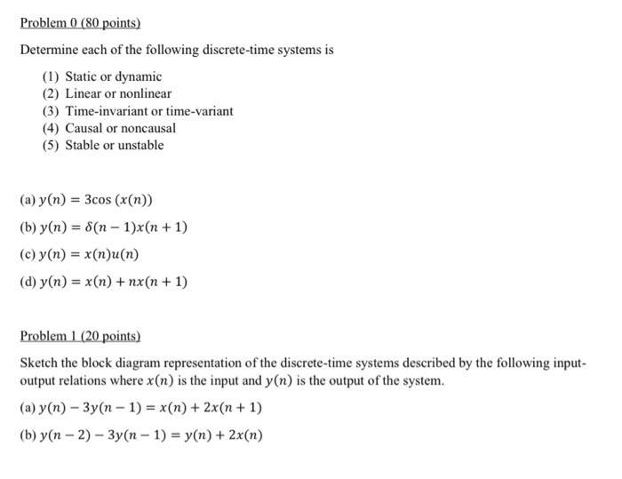 Solved Problem 0 80 Points Determine Each Of The Following Chegg Com