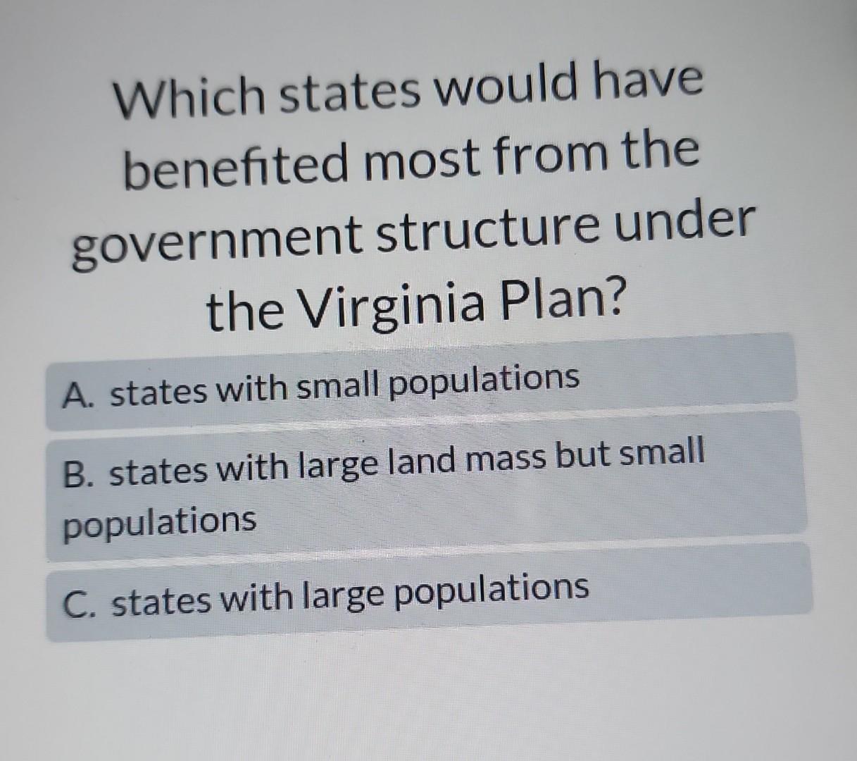 Solved Which states would have benefited most from the