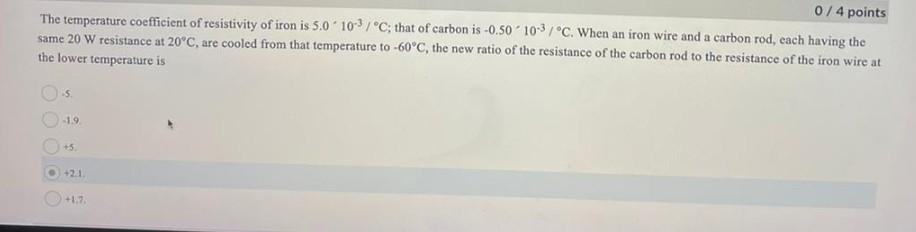 Solved The temperature coefficient of resistivity of iron is | Chegg.com