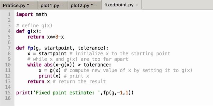 Solved 2. (3 points) Use modified fixed point code to apply | Chegg.com