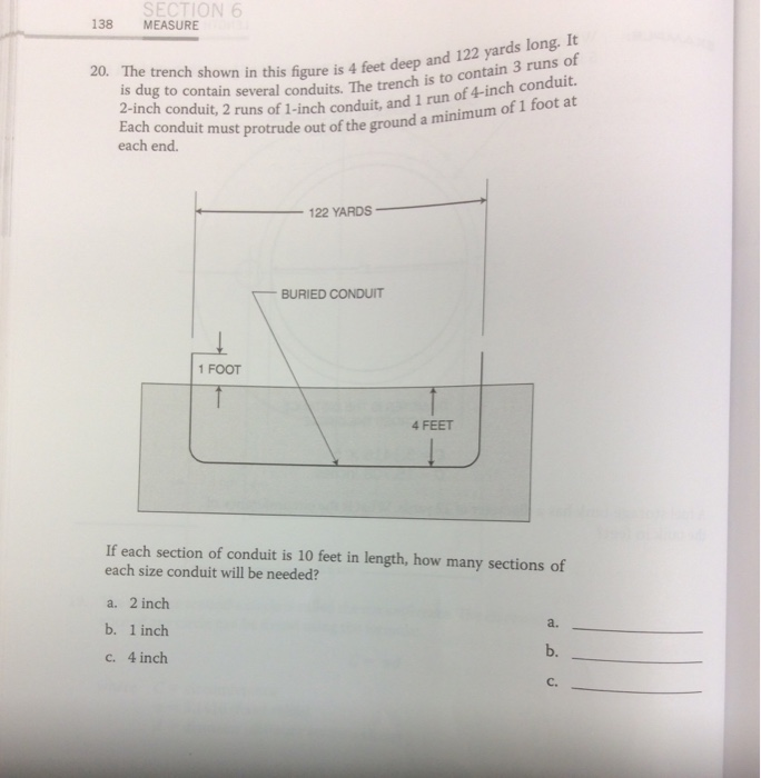 Solved SECTION 6 MEASURE 138 20. The trench shown in this | Chegg.com