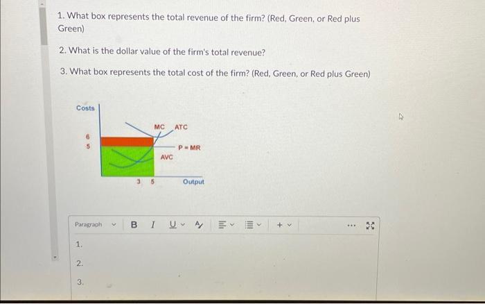 Solved 1. What box represents the total revenue of the firm? | Chegg.com