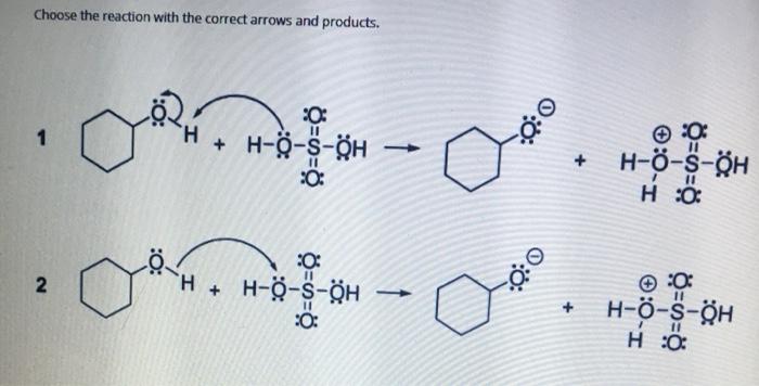 Solved Choose The Reaction With The Correct Arrows And Pr Chegg Com