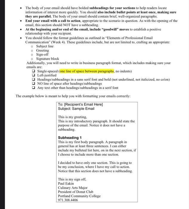 Solved Write three emails, each in response to a difference | Chegg.com