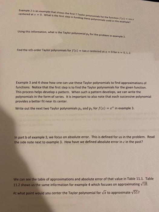 Solved To find the quadratic approximation to this same | Chegg.com