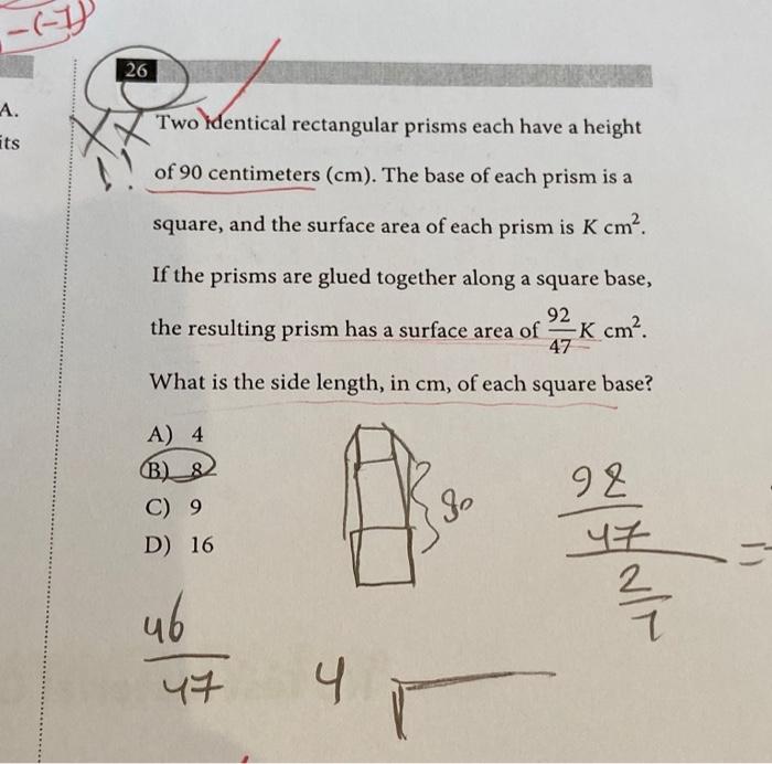 Solved Two Identical rectangular prisms each have a height