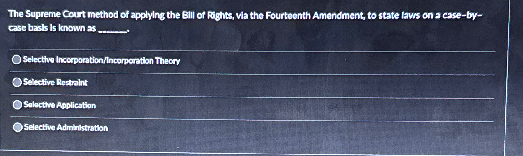 Of applying the bill of outlet rights to the states