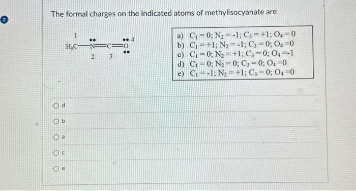 Solved The formal charges on the indicated atoms of | Chegg.com