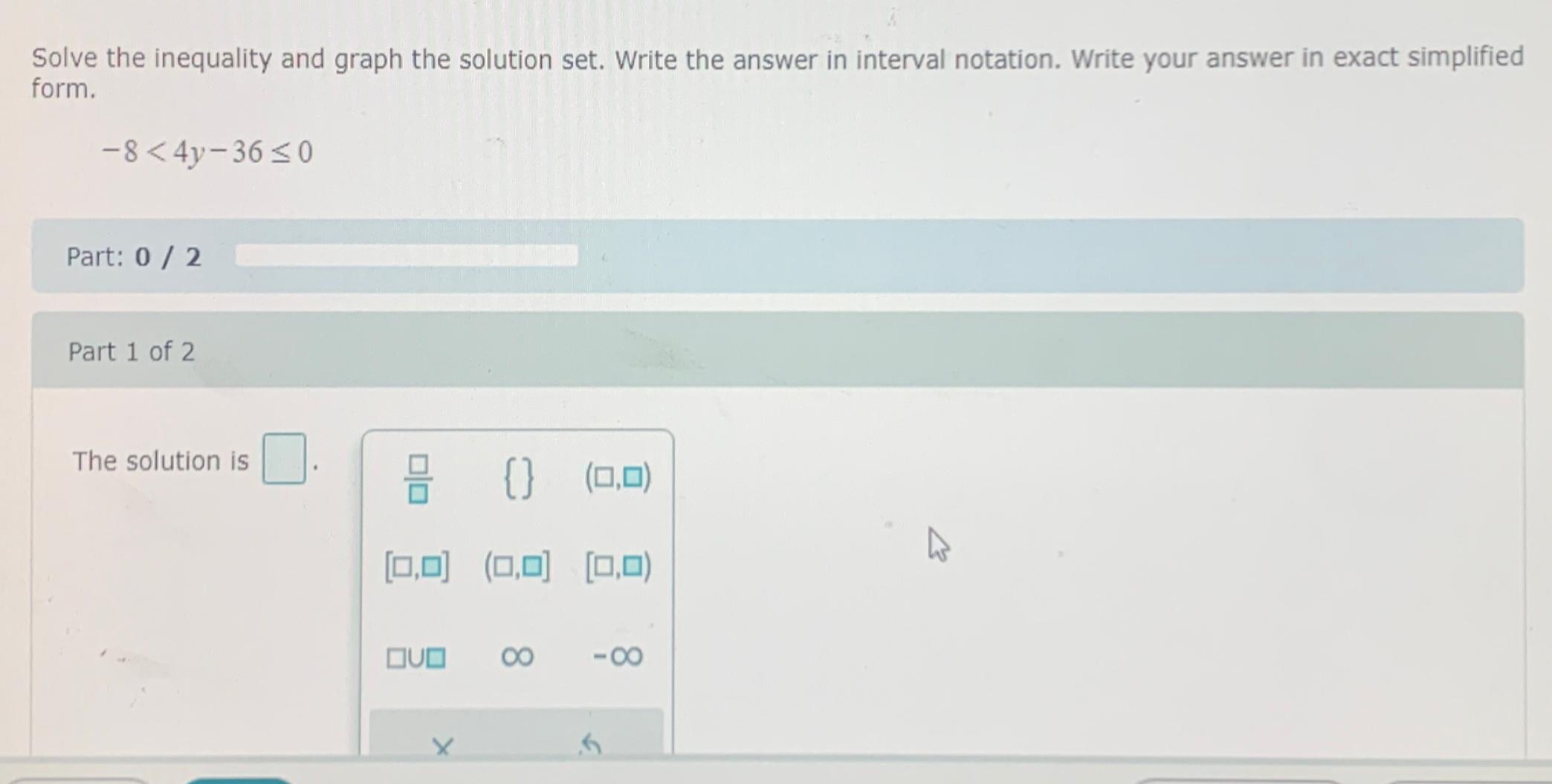 Solved Solve the inequality and graph the solution set. | Chegg.com